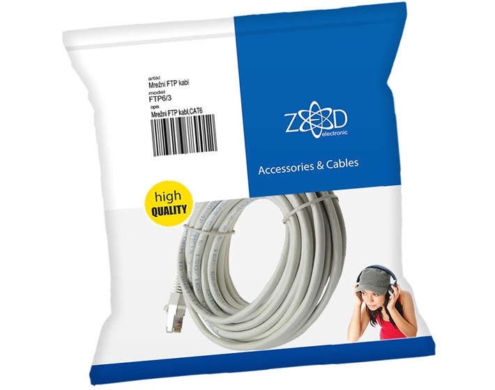 KABEL MREŽNI FTP CAT6, 3 m