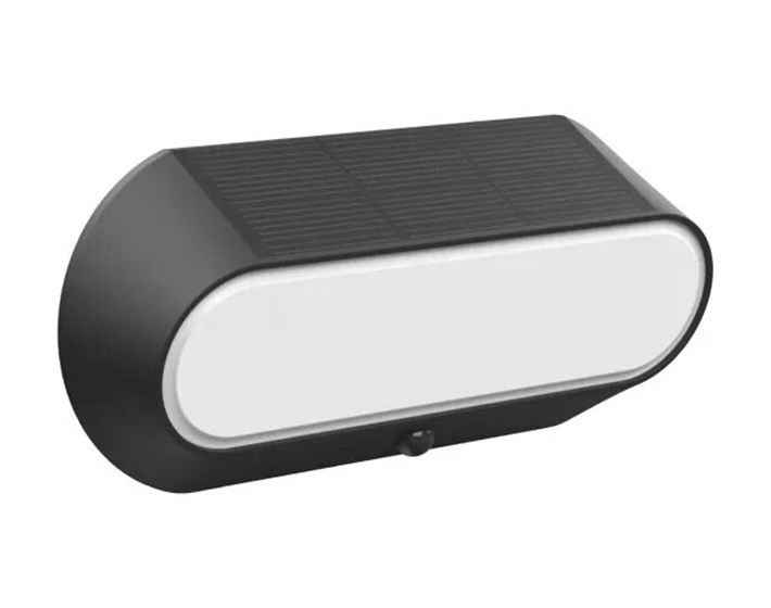 SVJETILJKA SA SENZOROM SOLARNA ZIDNA LED SUWON 5 W IP54 500 lm 4000 K BLACK