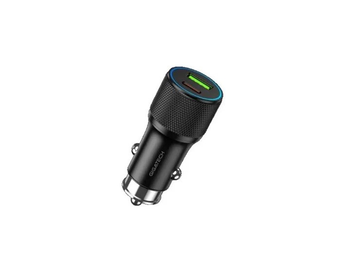 AUTOPUNJAČ UNIVERZALNI GIGATECH CXC480, USB I C IZLAZI, 48 W, CRNI