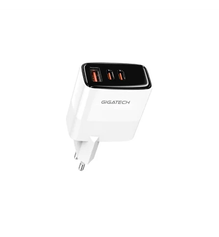 PUNJAČ UNIVERZALNI GIGATECH GXC650, GAN, USB i 2xC IZLAZ, 65 W