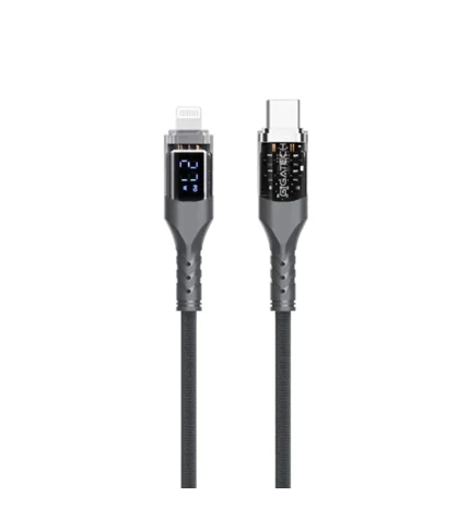KABEL C NA LIGHTNING GIGATECH XB818 1m, 27 W, S LED DISPLAY-OM, SIVI