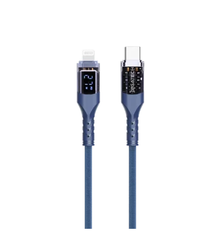 KABEL C NA LIGHTNING GIGATECH XB819 1m, 27 W, S LED DISPLAY-OM, PLAVI