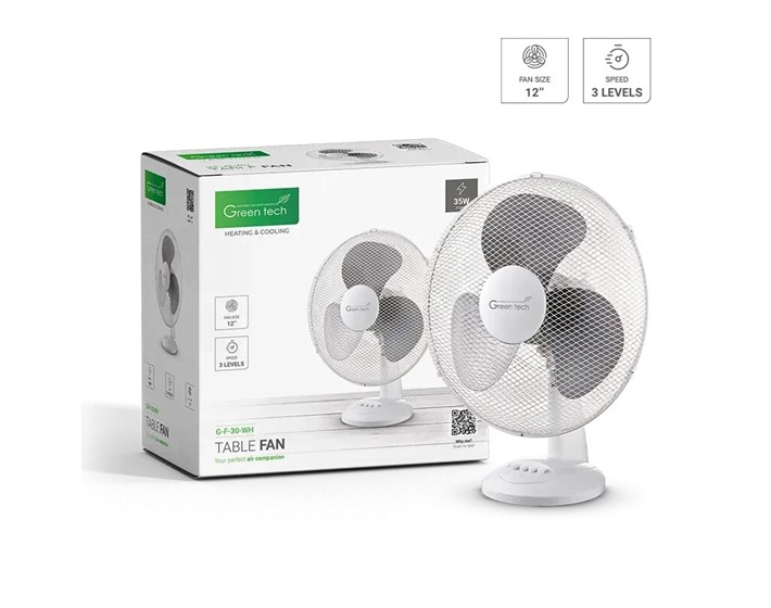VENTILATOR STOLNI GREEN TECH G-F-30-WH, 35 W, BIJELI