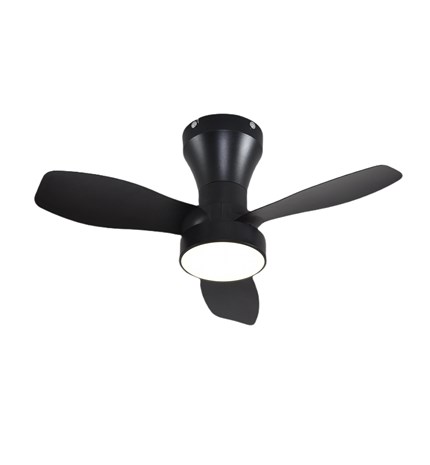 VENTILATOR STROPNI 24 W, 1042 lm, 3CCT, 60x24,5 cm, SA UPRAVLJAČEM, CRNI