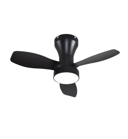 VENTILATOR STROPNI 24 W, 1042 lm, 3CCT, 60x24,5 cm, SA UPRAVLJAČEM, CRNI