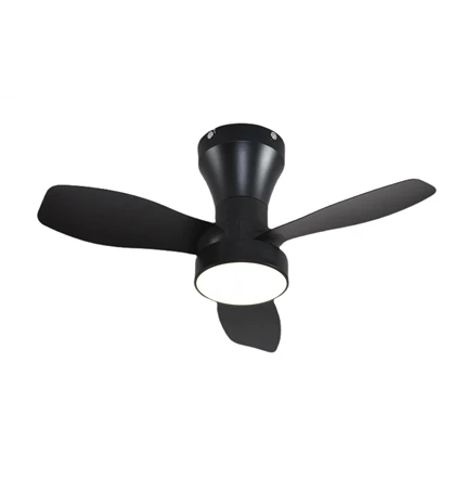 VENTILATOR STROPNI 24 W, 1042 lm, 3CCT, 60x24,5 cm, SA UPRAVLJAČEM, CRNI