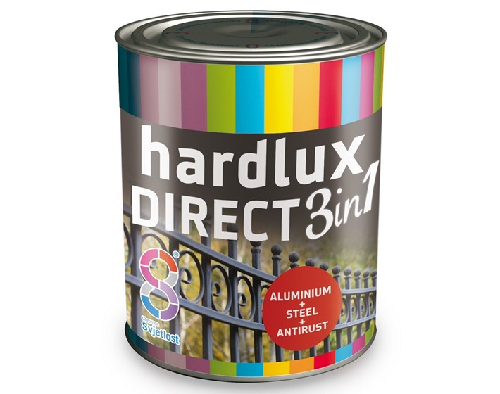 BOJA ZAVRŠNA ZA METAL HARDLUX LAK DIRECT 3u1 BIJELI 9016 0,20 lit