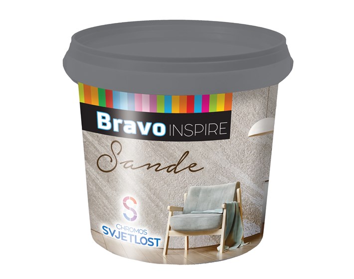 BOJA UNUTARNJA ZA ZID BRAVO INSPIRE SANDE GOLD 1 L