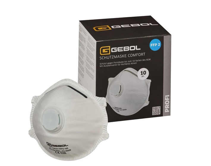 ZAŠTITNA MASKA ZA LICE COMFORT SA VENTILOM FFP2 2 kom GEBOL