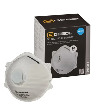 ZAŠTITNA MASKA ZA LICE COMFORT SA VENTILOM FFP2 2 kom GEBOL