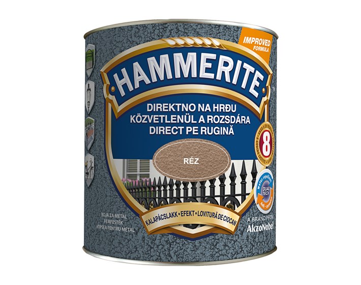BOJA ZAVRŠNA ZA METAL HAMMERITE LAK EFEKT BAKRENI MAX 2,5/1