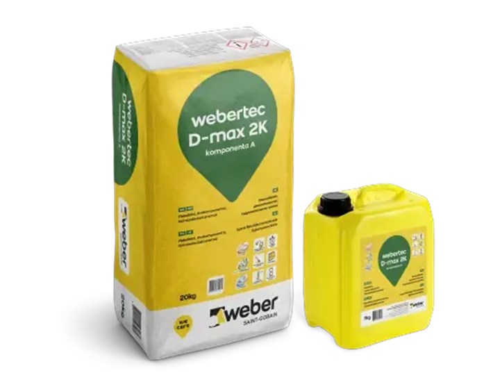 HIDROIZOLACIJA DVOKOMPONENTNA ELAST. WEBER D-MAX(20+7 KG)