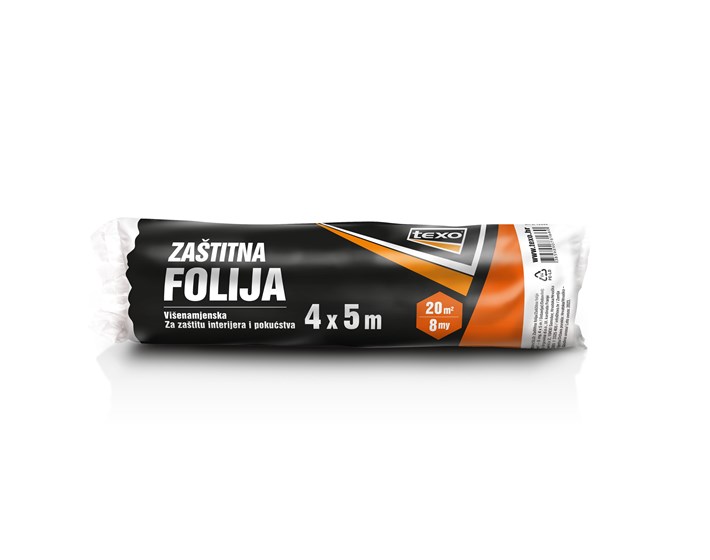 FOLIJA ZAŠTITNA 20m2 (4x5m) 8my TEXO