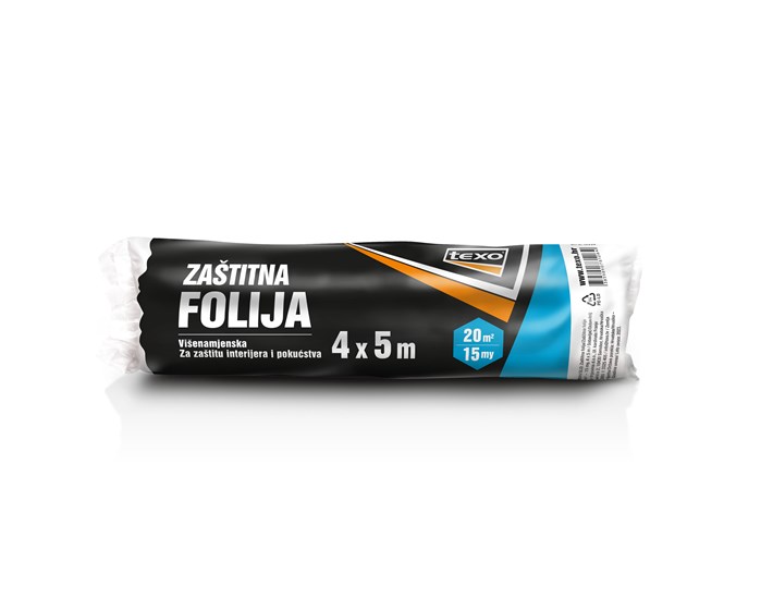 FOLIJA ZAŠTITNA 20m2 (4x5m) 15my TEXO