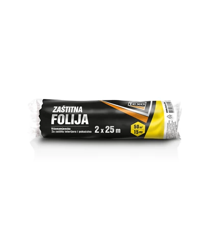 FOLIJA ZAŠTITNA 50M2-12my,rola 2m x25m