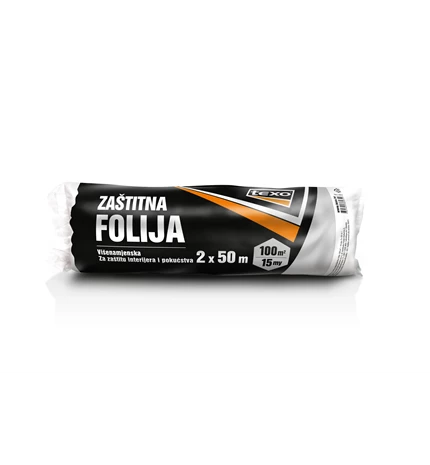 FOLIJA ZAŠTITNA 100M2-12my,rola 2m x 50m