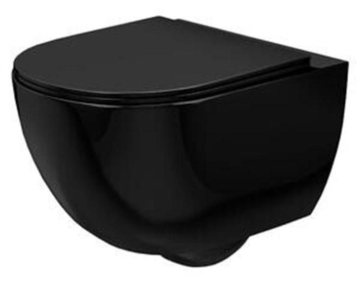 ŠKOLJKA WC RONDO VISEĆA BEZ BOČNIH OVORA RIMLESS CRNA MAT