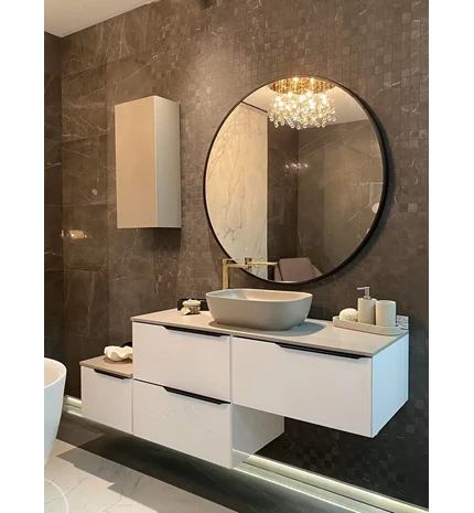 OGLEDALO KIMIC FI 800mm MAT CRNI OKVIR