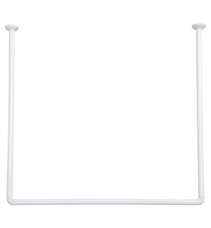 DRŽAČ ZAVJESE ZA KADU 80X80CM ALU, BIJELI TENDANCE