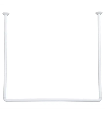 DRŽAČ ZAVJESE ZA KADU 80X80CM ALU, BIJELI TENDANCE