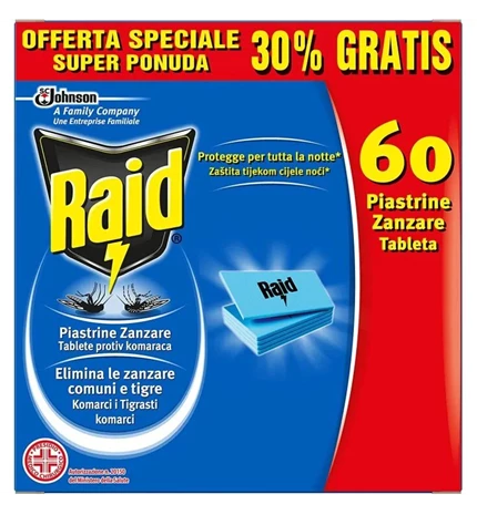 TABLETE LAMINIRANE ZA ELEKTRIČNI APARAT RAID 60/1