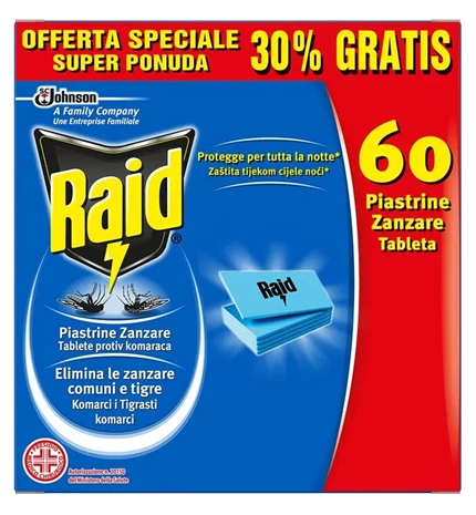 TABLETE LAMINIRANE ZA ELEKTRIČNI APARAT RAID 60/1
