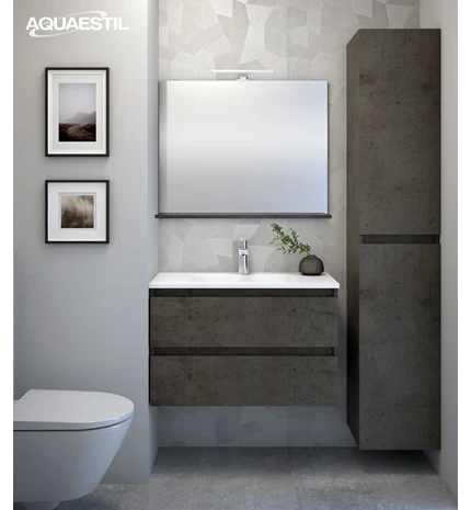 BAZA STELLA TOP 60 S UMIVAONIKOM CHICAGO BETON SVIJETLO SIVA
