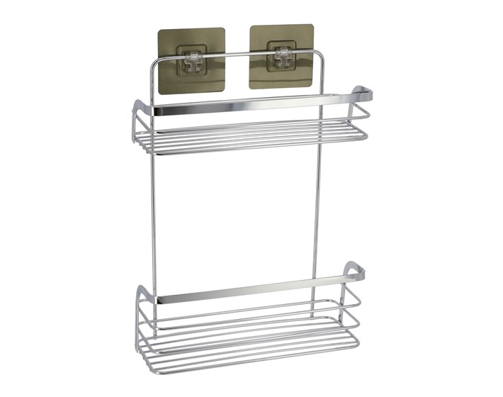 KOŠARICA DVOSTRUKA INOX ZA TUŠ S LJEPLJIVOM TRAKOM TENDANCE