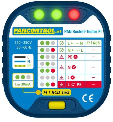 ISPITIVAČ NAPONA ZA UTIČNICE 30mA PANCONTROL
