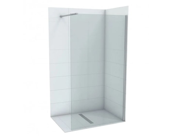 STIJENA TUŠ WALK IN CONCEPT MONTE 80x200 KROM PROZIRNO STAKLO 8mm