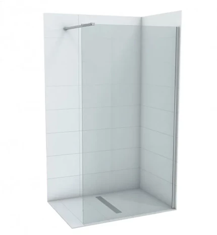 STIJENA TUŠ WALK IN CONCEPT MONTE 80x200 KROM PROZIRNO STAKLO 8mm