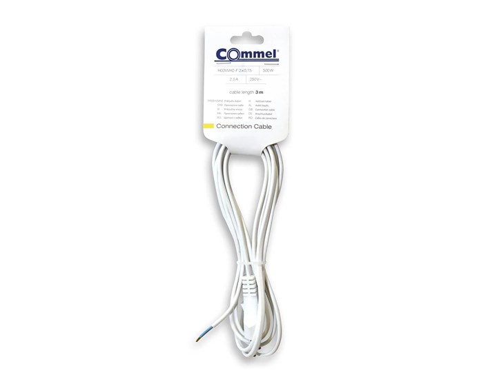 KABEL PRIKLJUČNI S EURO UTIKAČEM 3m, 2x0,75mm2, 2,5A, 250V, BIJELI