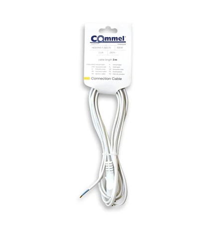KABEL PRIKLJUČNI S EURO UTIKAČEM 3m, 2x0,75mm2, 2,5A, 250V, BIJELI