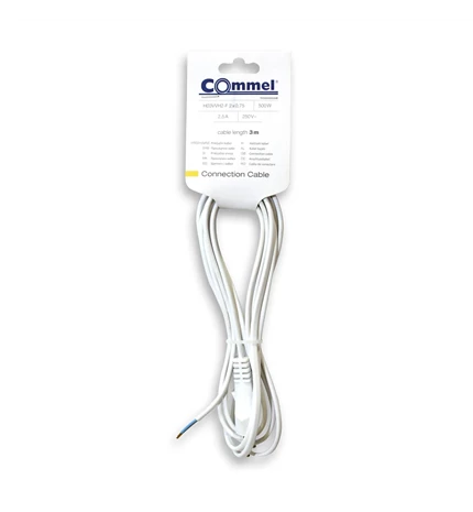 KABEL PRIKLJUČNI S EURO UTIKAČEM 3m, 2x0,75mm2, 2,5A, 250V, BIJELI