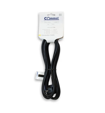 KABEL PRIKLJUČNI 3m, 3x1,5mm2, 16A, 250V,3500W, CRNI