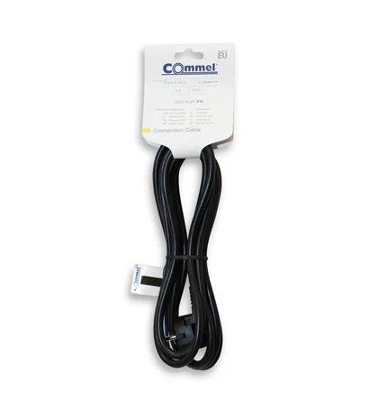 KABEL PRIKLJUČNI 3m, 3x1,5mm2, 16A, 250V,3500W, CRNI