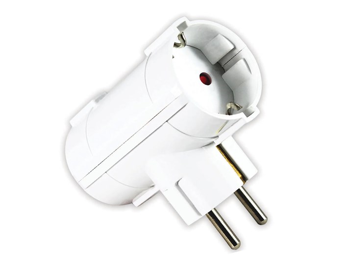 UTIKAČ "T" DVOSTRUKI 16A,250V,BIJELI