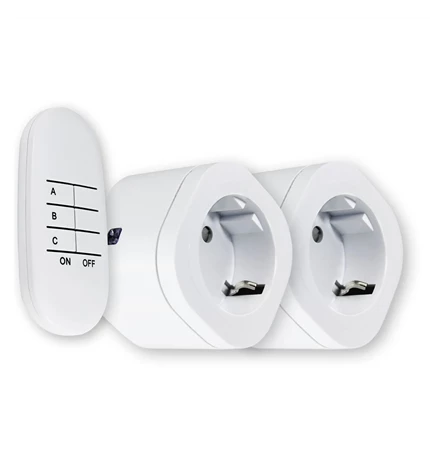 UTIČNICA S DALJINSKIM UPRAVLJAČEM DVOSTRUKA, DOMET30m,13A,3000W,230V