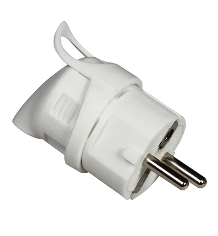 UTIKAČ ŠUKO KUTNI S KONT.ZA UZEMLJENJE 16A,250V, BIJELI