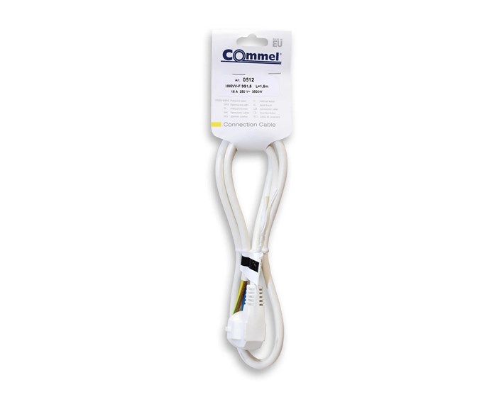 KABEL PRIKLJUČNI 1,5m, 3x1,5 3500W, BIJELI 0512