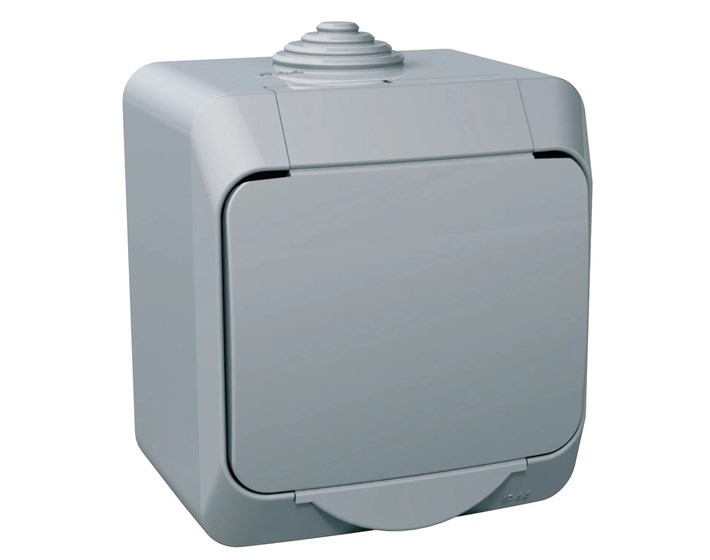 UTIČNICA OG II PVC 16A IP44 SIVA CEDAR