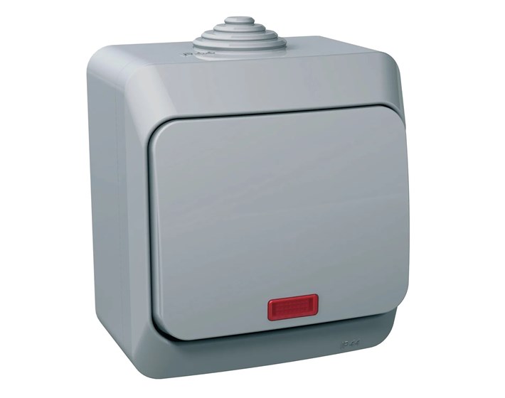 PREKIDAČ OG PVC IZMJENIČNA INDIKATOR 16A IP44 SIVA CEDAR