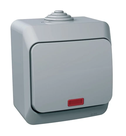 PREKIDAČ OG PVC IZMJENIČNA INDIKATOR 16A IP44 SIVA CEDAR