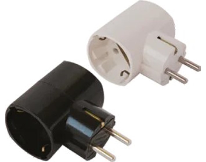 UTIKAČ "T" DVOSTRUKI 16A,250V,BIJELI, ekva