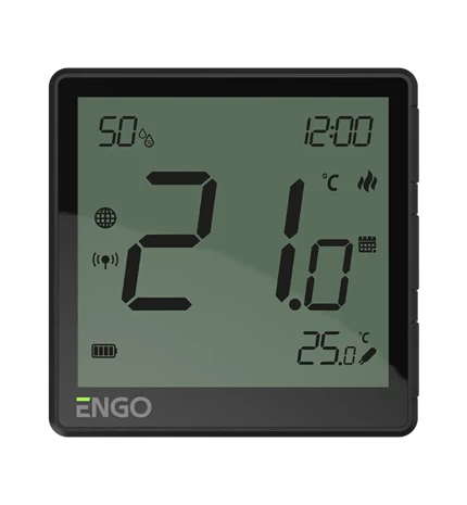 TERMOSTAT ENGO ONE ZigBee BATERIJA NADGRADNI CRNI EONEBATB 932342634