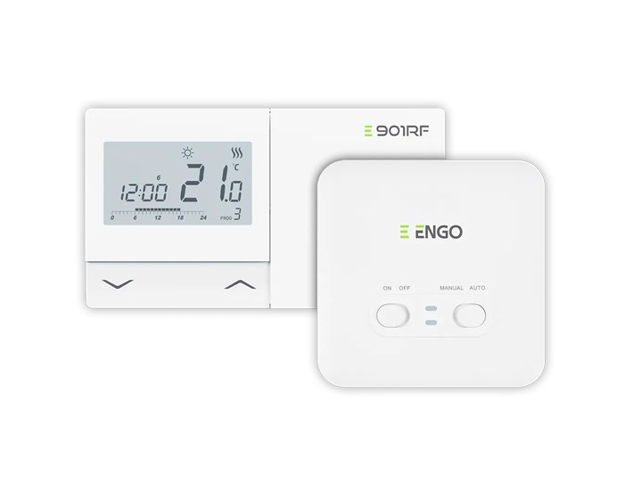 TERMOSTAT ENGO 901RF  BEŽIČNI TJEDNI,+PRIJAMNIK 230V,BIJELI E901RF 932322612