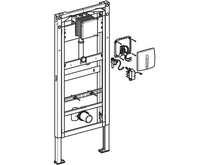 ELEMENT UGRADBENI ZA PISOAR GEBERIT DUOFIX 112-130cm, ZA GLA.RAS. 111.676.00.1