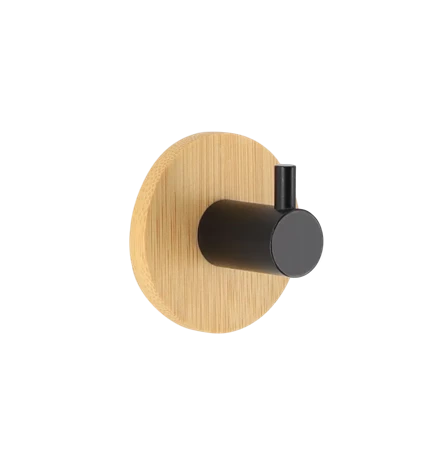 KUKICA BAMBUS/METAL, 3M, CRNA, TENDANCE