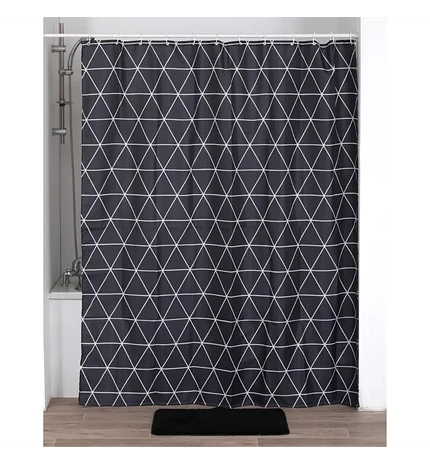 ZAVJESA ZA KADU + 12 BIJELIH PP KUKICA 180X200 CM, POLIESTER, OSAKA, TENDANCE