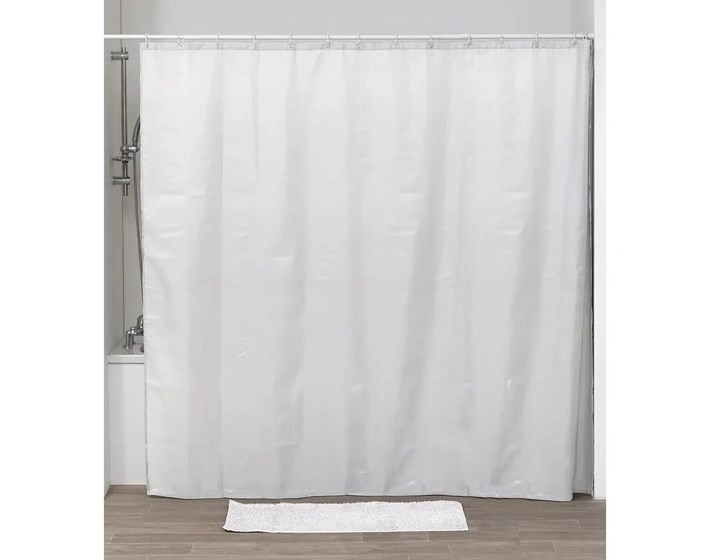 ZAVJESA ZA KADU + 16 PP KUKICA 240X200CM POLIESTER, BIJELA, TENDANCE
